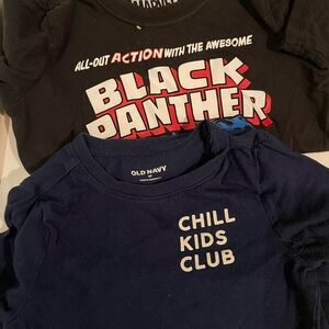 Old Navy Blue Long Sleeve Tee Chill Kids Club